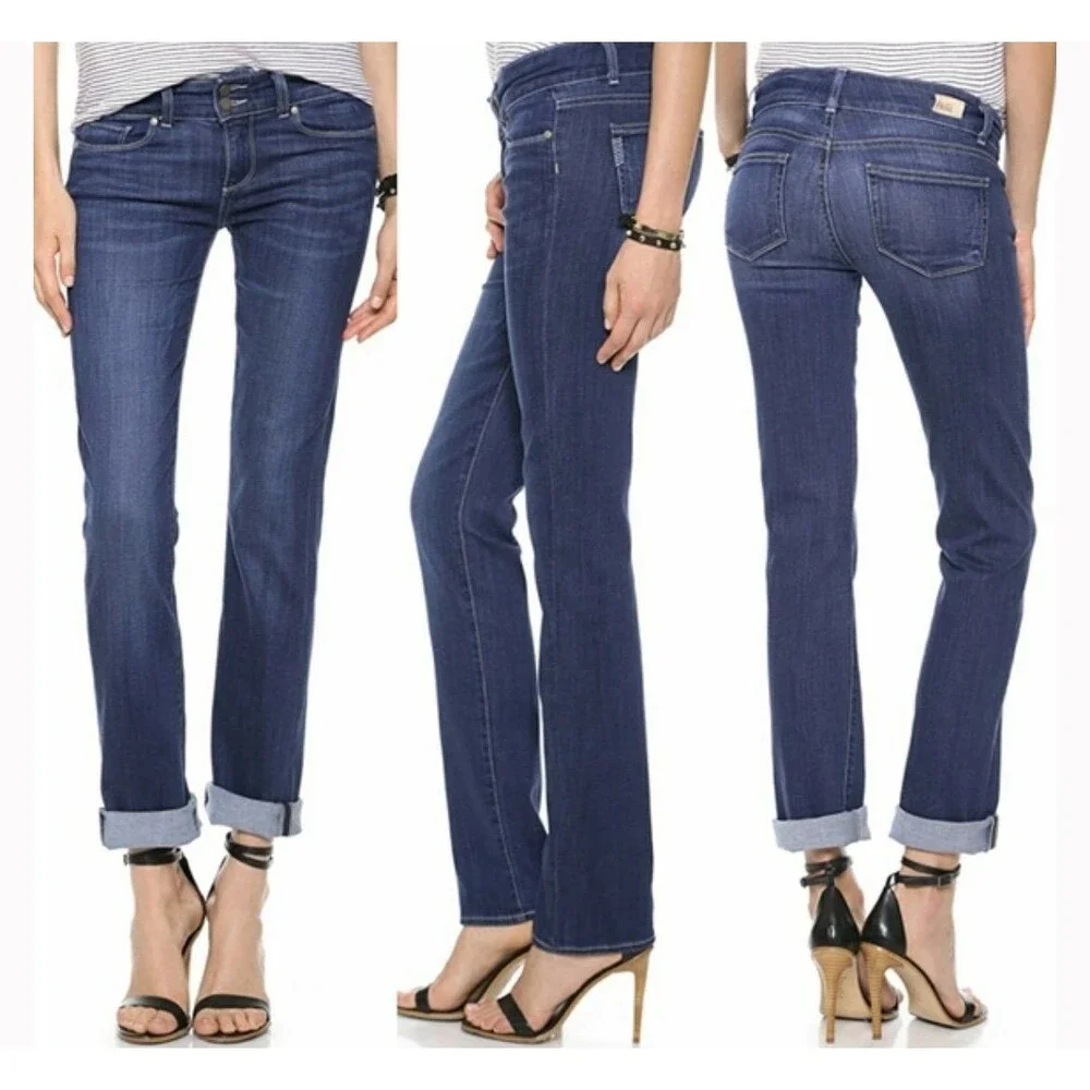 EUC Paige Hidden Hills Straight Leg Jeans - 28 - Picture 1 of 8